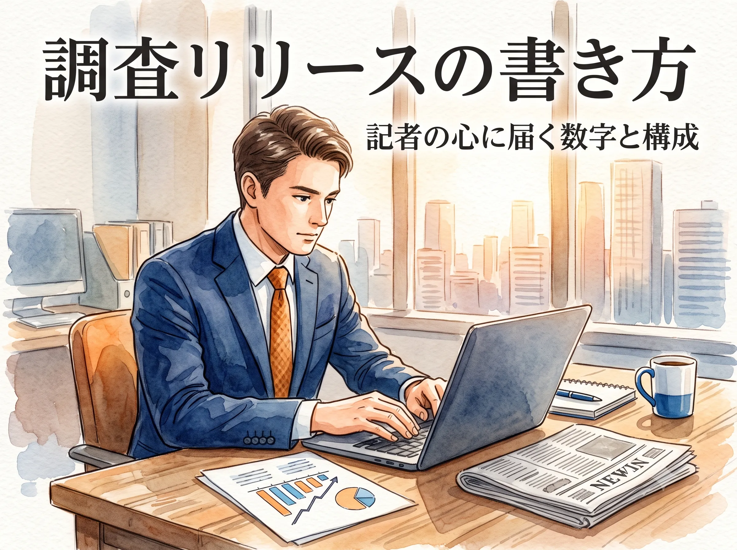 記者の心に届く「数字と構成」とは？調査リリースの書き方を解説！