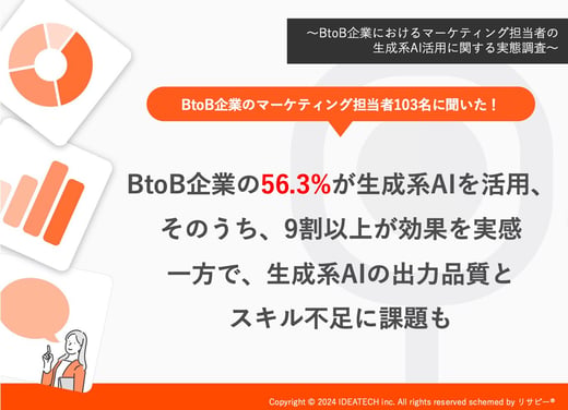 調査｜BtoB企業におけるマーケティング担当者の生成系AI活用に関する実態調査