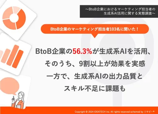 調査｜BtoB企業におけるマーケティング担当者の生成系AI活用に関する実態調査