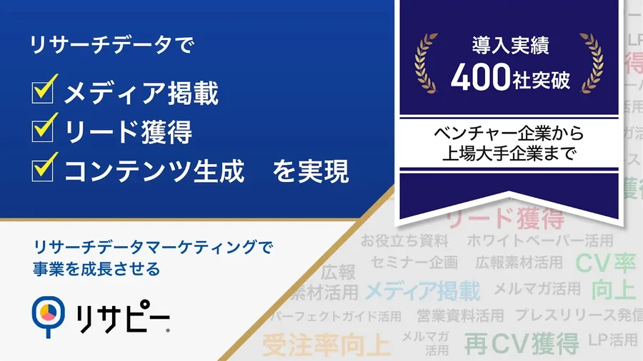 質の高いコンテンツ制作なら リサピー® レポピー®